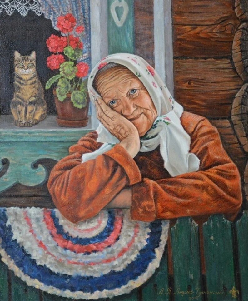Бабушка Варварушка.Гришка, спавший на печке с младшим братом, проснулся от тихого шепота, ...