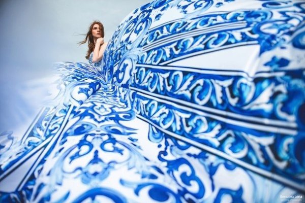 Мое платье с принтом blue majolica. В прошлом году этот рисунок был на пике популярности, и хотелось ... - 9