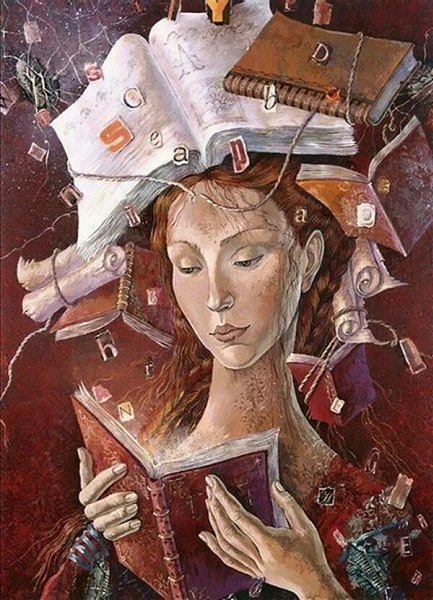 Время в мыслях женщины... Художник - иллюстратор Daniela Zekina. Используя смешанную технику (гуашь, ... - 10