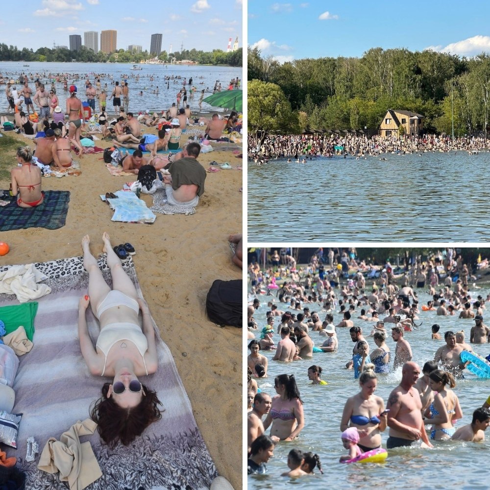 Пляжи Москвы и Подмосковья на выходных выглядели как-то так.