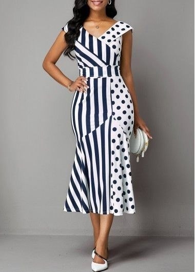 Стильные полосатые платья для вашего вдохновения - 3