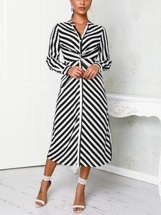 Стильные полосатые платья для вашего вдохновения - 5