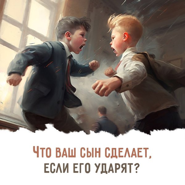 Что ваш сын сделает, если его ударят? Если вашего ребёнка ударят в школе или во дворе, что он ...