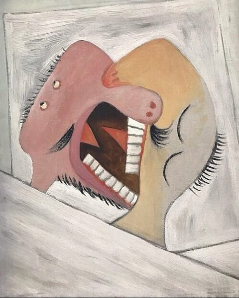 Пабло Пикассо картина "ПОЦЕЛУЙ".После такого и целоваться не хочется))) А для многих это ...