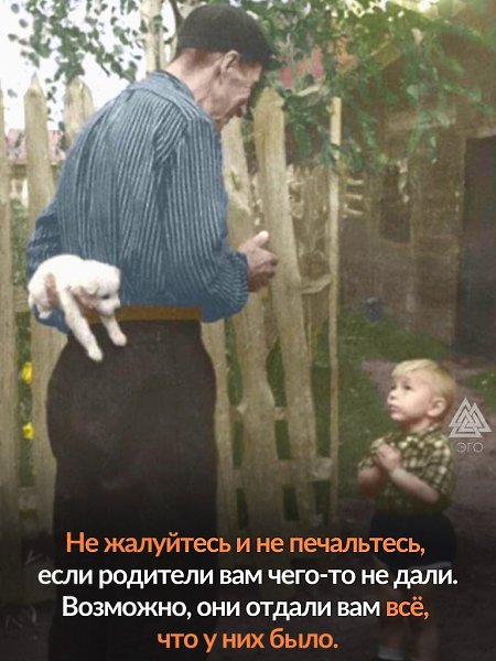 Не все родители хороши, но те, кто стали хорошими, достойны того, чтобы в старости дети ...
