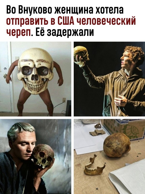 Человек, которому принадлежал череп, скончался ... - Интересная планета ...