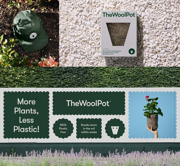 Айдентика новозеландского производителя горшков для растений The Wool Pot.Компания делает ... - 6