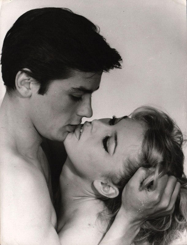 Alain Delon and Brigitte Bardot, 1968.