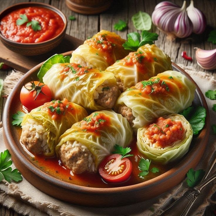 Задумывались ли вы о том, почему мясная начинка, укутанная в капустную пелёнку, имеет такое ...