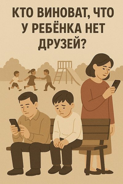 В словах «мам, мне не с кем играть», «со мной никто не дружит» скрывается огромное горе для ...