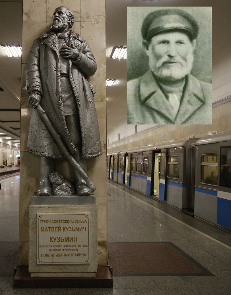 В Москве, на стaнции метро «Партизанская», стоит памятник — пожилой боpодатый мужчина в шубе и ...