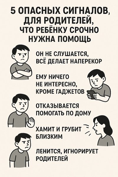 5 опасных сигналов для родителей, что ребенку срочно нужна помощь: • Он не слушается, включает ...