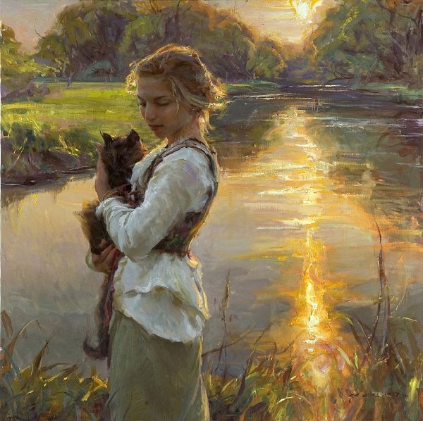 Очаровательные женские образы и пейзажи на полотнах Daniel F. Gerhartz - 3